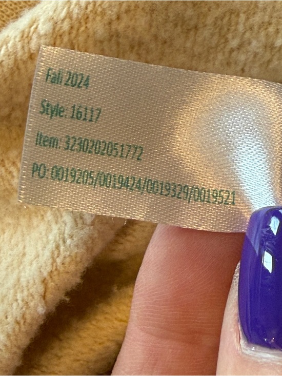 Marine Layer Enya Puff Sleeve Sweatshirt Beige Crewneck Cotton S 25229 - Picture 13 of 15